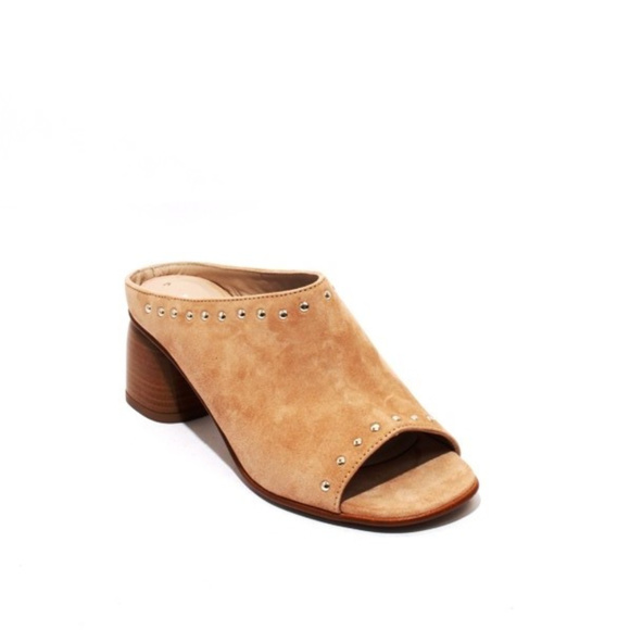 ITALIAN Beige Suede Leather Open-Toe Slides Sandal